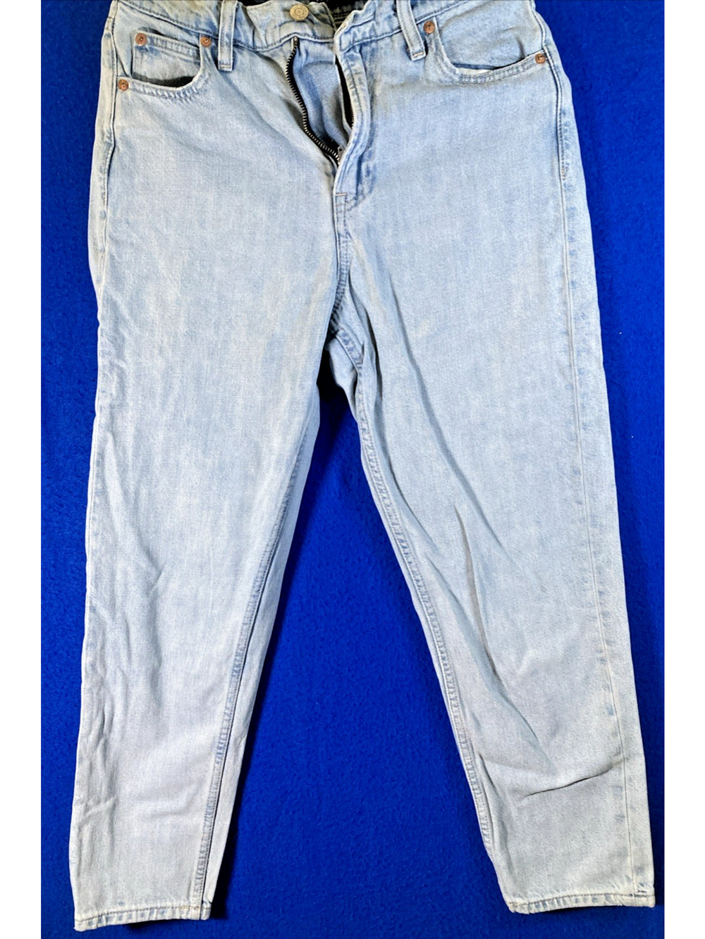 GAP Womens Size 4/27 Mom Jeans Blue Light Wash High Rise Tapered Denim Vintage
